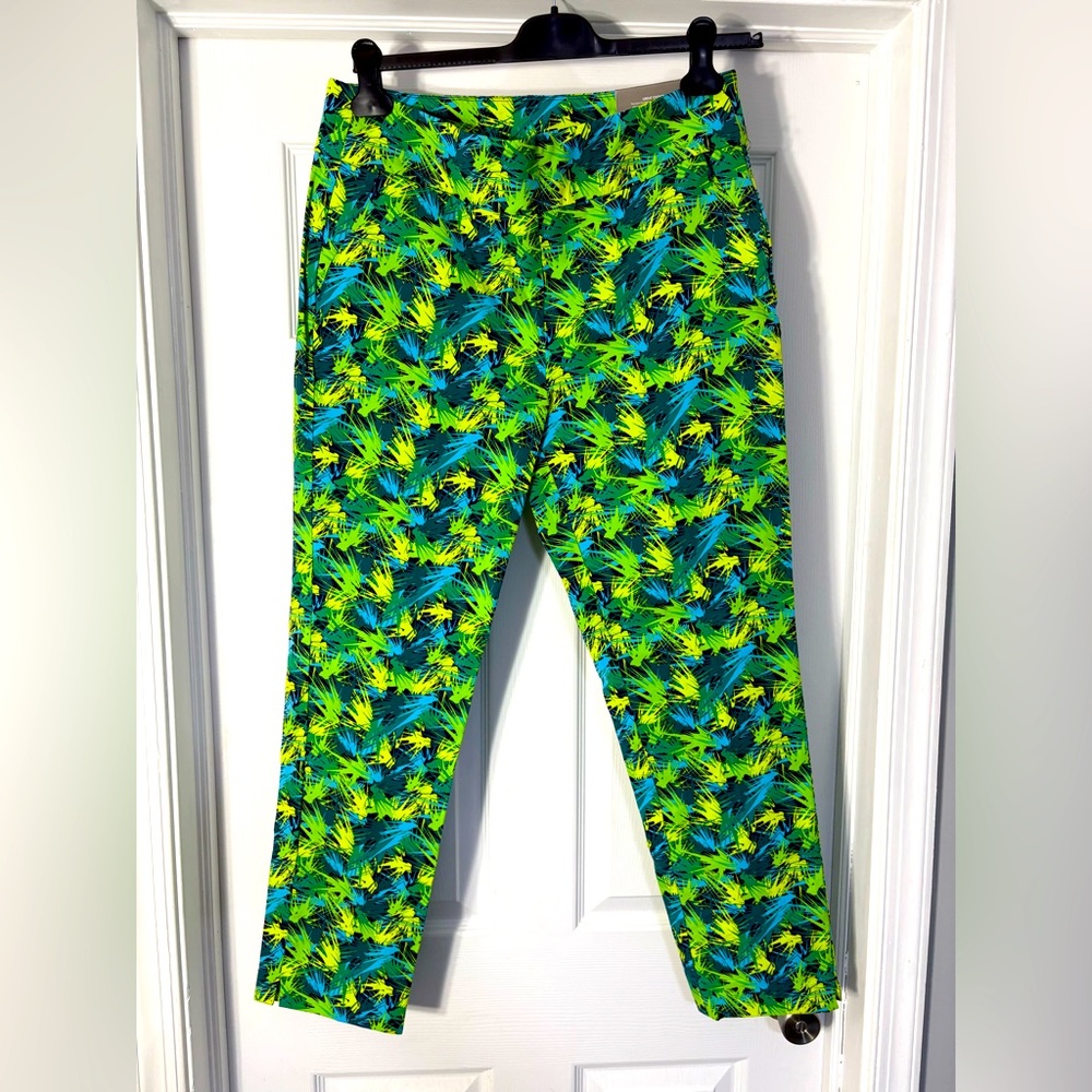 Soft Surroundings Green and Yellow Chinos